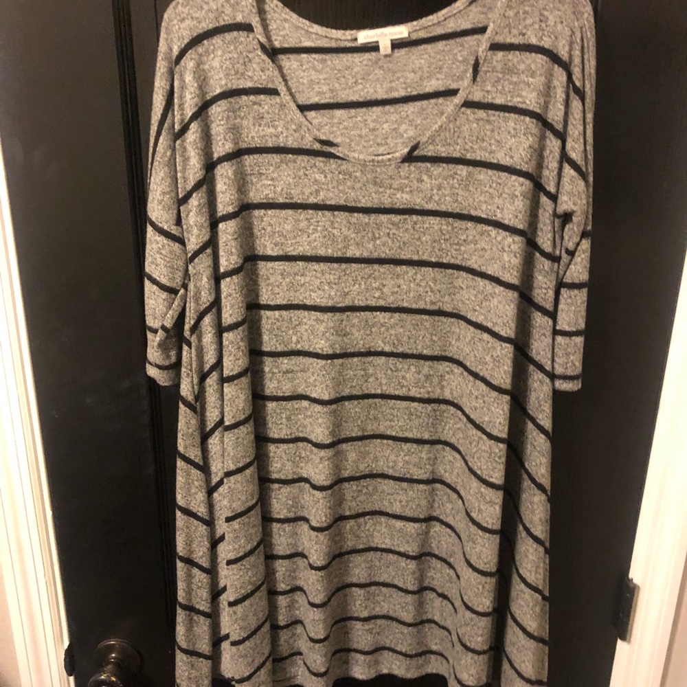 Stripped sweater dress